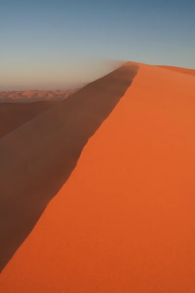 Sandstorm in Erg Chebbi sand dunes — Stock Photo, Image