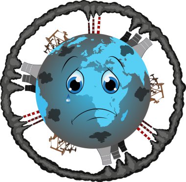 Vektör çizim: dünyayı korumak