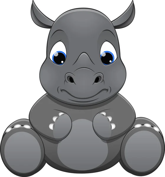 Vector cute rhino — Stock Vector