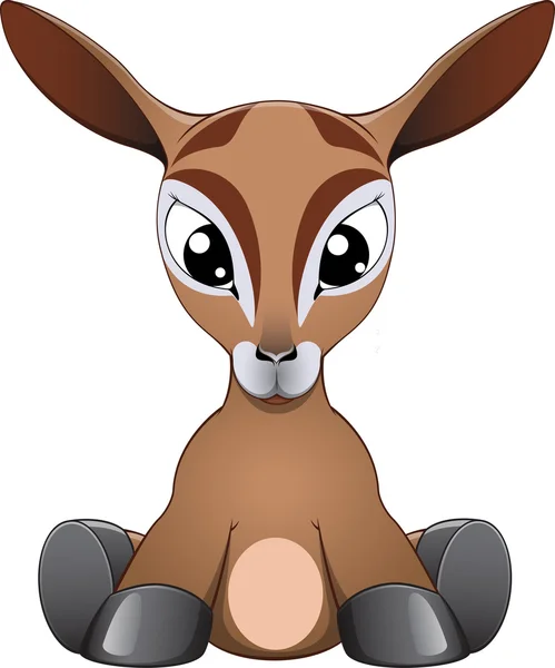 Schattige baby antelope — Stockvector