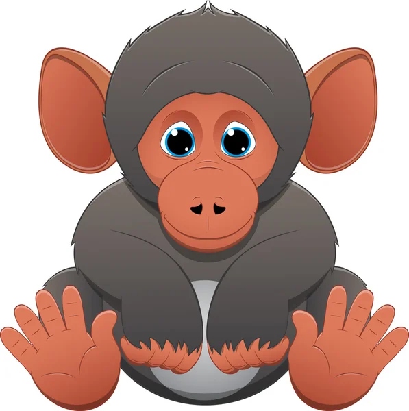 Cute baby monkey — Stock Vector