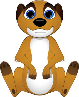 Cute baby meerkats clipart