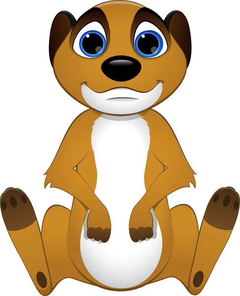 Bebê bonito meerkats — Vetor de Stock