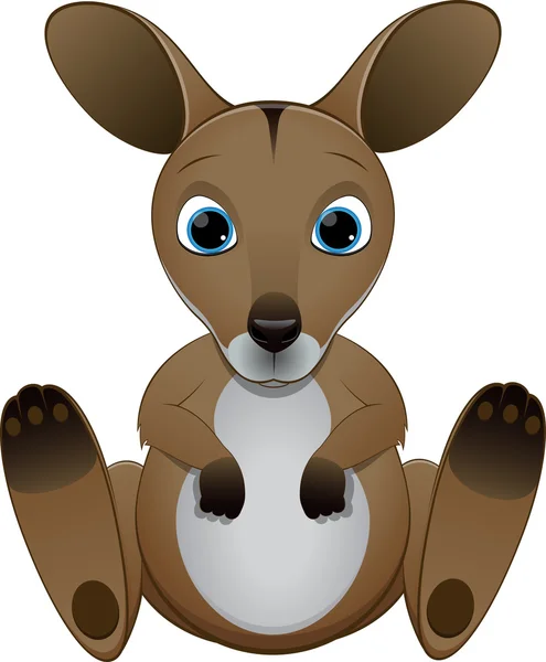 Cute baby kangaroo — Stock Vector