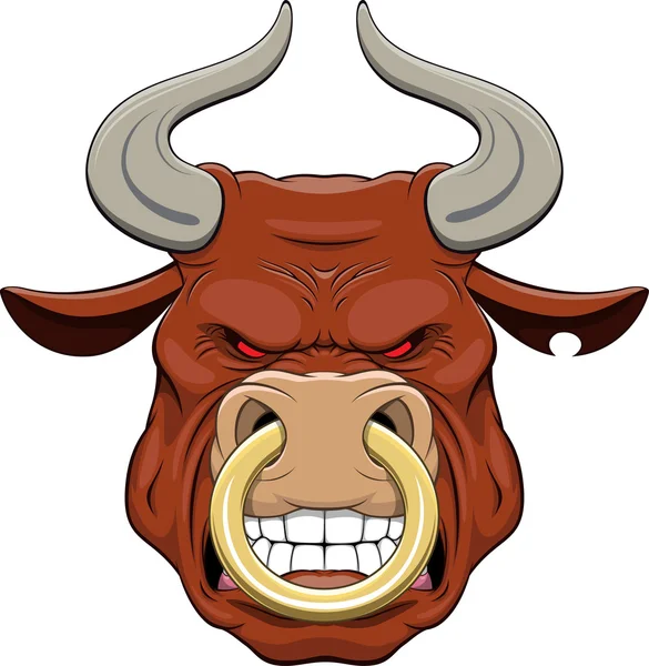 A bull's head — Stock Vector