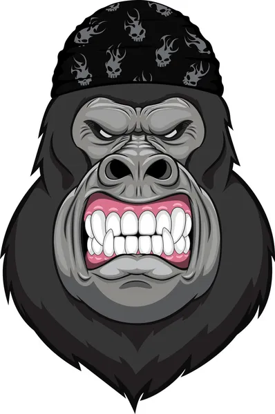 Mascotte de tête de singe — Image vectorielle