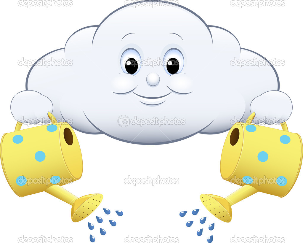 icon clouds with watering