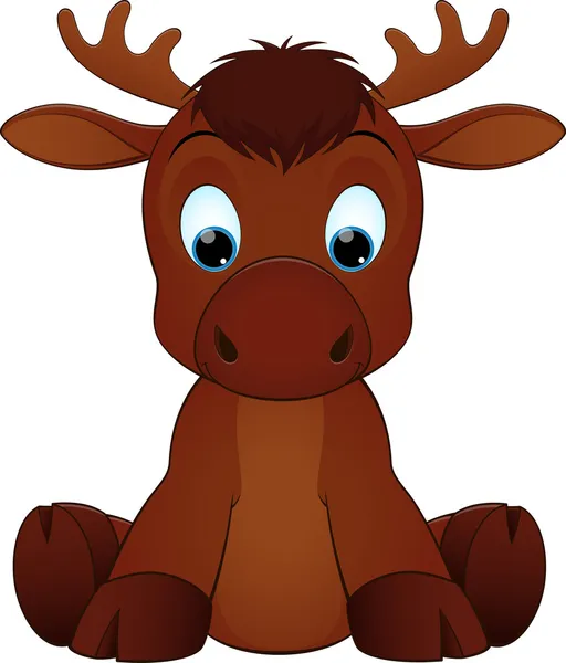 Moose op witte achtergrond — Stockvector