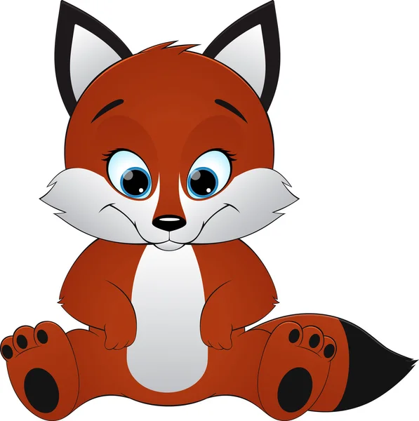 Cute fox — Stock Vector