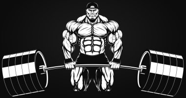 bodybuilder met een barbell
