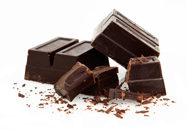 Bakken chocolade op wit — Stockfoto