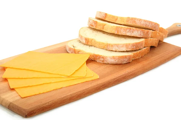 Zblízka chleba a sýra — Stock fotografie