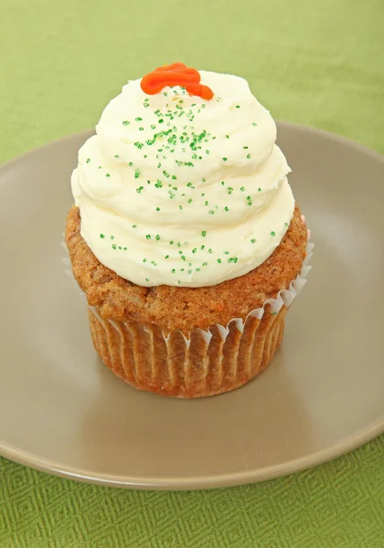 Carrot Cake Cupcake On Plate — Stock Photo, Image