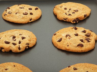 Çikolata parçacıklı kurabiye.