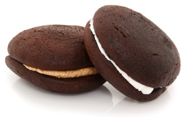 beyaz zemin üzerine Whoopie pies