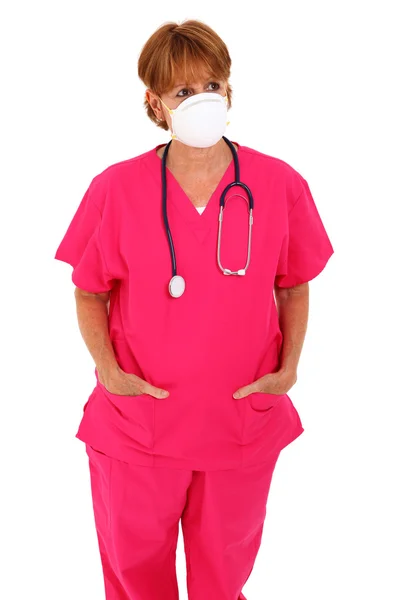 Krankenschwester mit Maske — Stockfoto