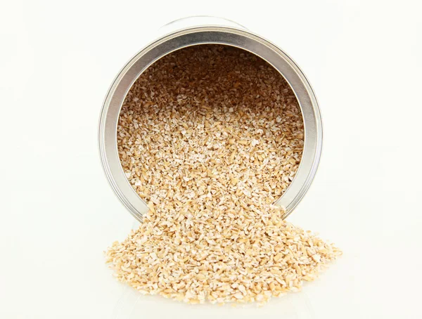 Steel Cut Oatmeal In Container — Stock Photo, Image