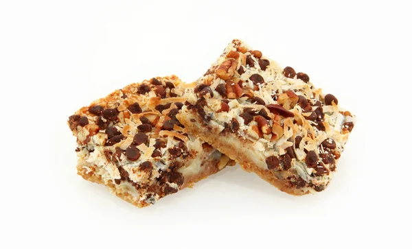 Zijaanzicht van magische cookie bars — Stockfoto