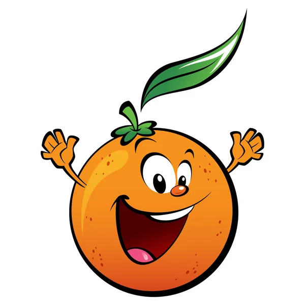 Naranja feliz — Vector de stock