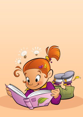 Kitap okuyan kız.