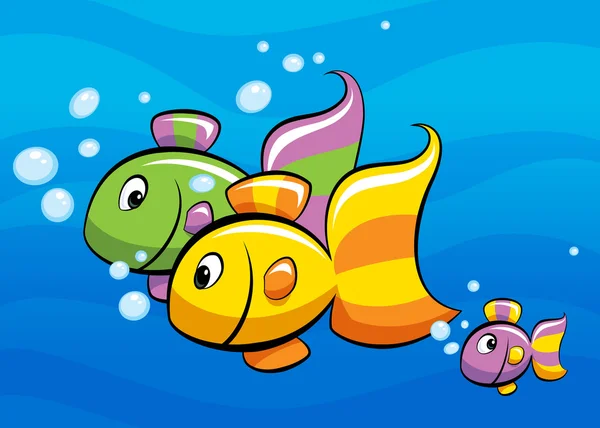 Família de peixes tropicais — Fotografia de Stock