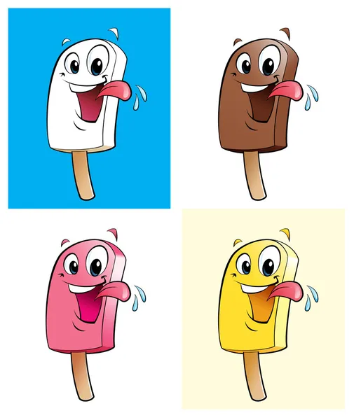 Feliz personaje de dibujos animados helados —  Fotos de Stock