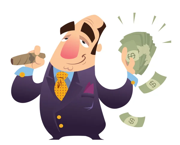 Rich man — Stock Vector