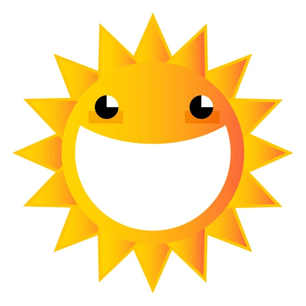 Smiling cartoon sun — Stock Vector