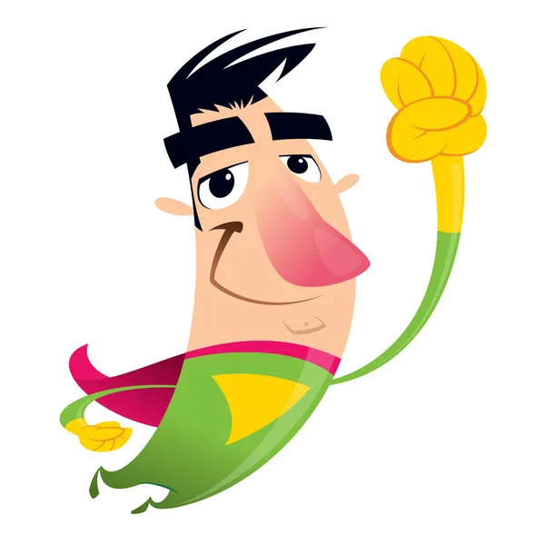 Super green hero flying Royalty Free Stock Illustrations