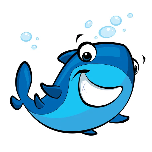 Tubarão bebé sorridente dos desenhos animados — Fotografia de Stock