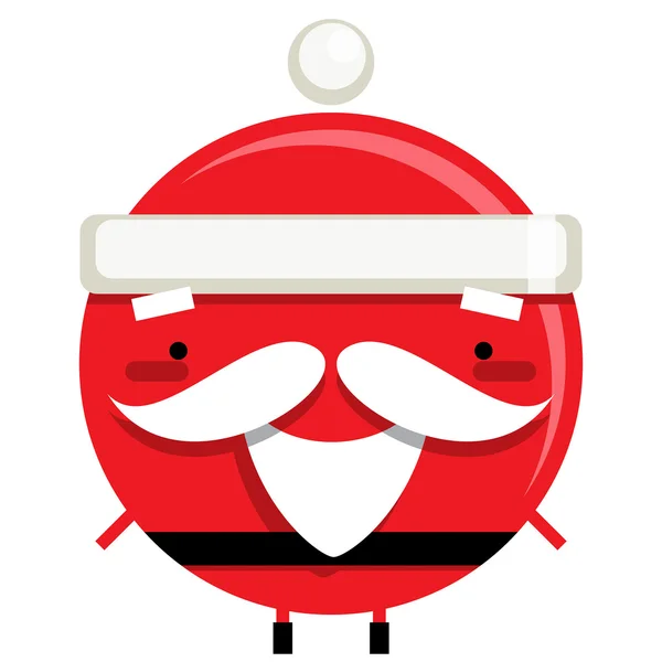 Happy simple smiling Santa Claus cartoon character — Stock Vector