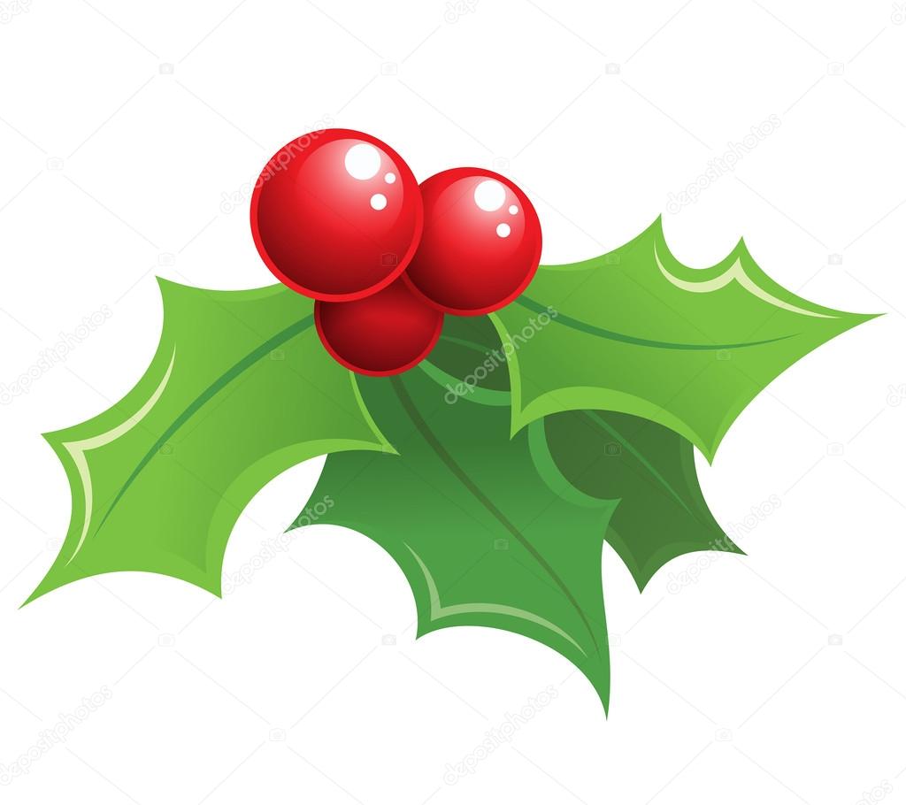 Cartoon shiny Christmas holly decorative ornament