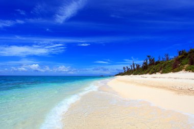 güzel bir plaj ve yaz göğün