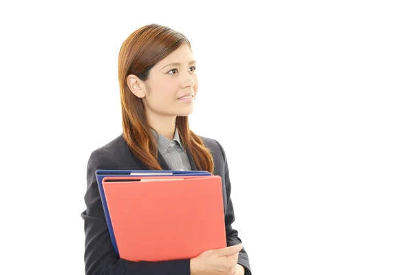 Office lady smiling — Stock Photo, Image