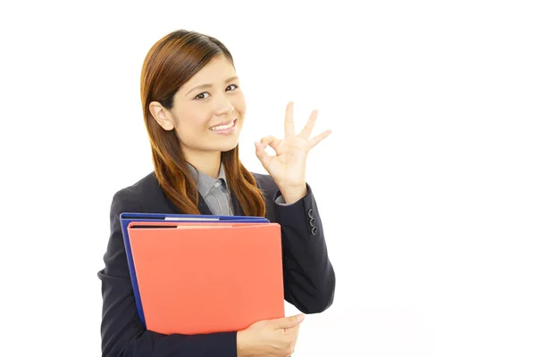 Office lady smiling — Stock Photo, Image