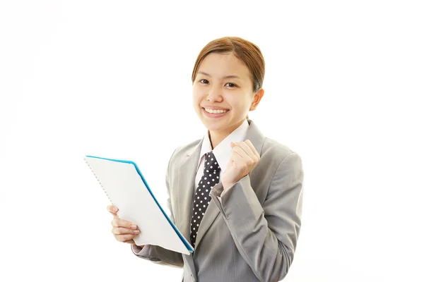 Office lady smiling — Stock Photo, Image