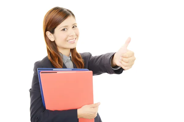 A woman who smiling happy — Stock Photo, Image