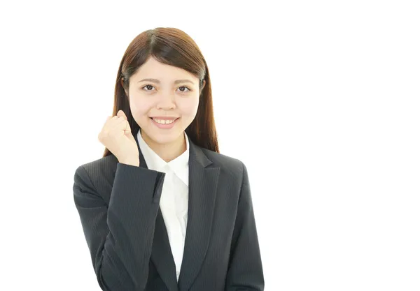 Office lady leende — Stockfoto