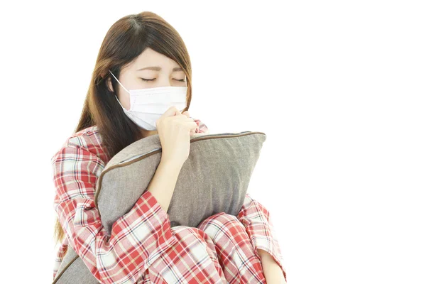 Woman caught a cold — Stock Photo, Image