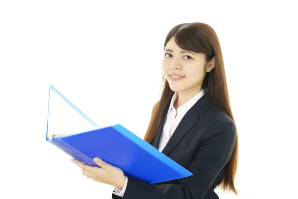 Escritório senhora sorrindo — Fotografia de Stock