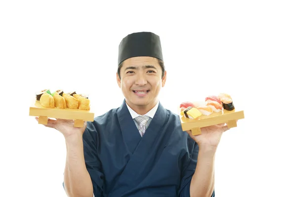 Retrato de un chef japonés — Foto de Stock