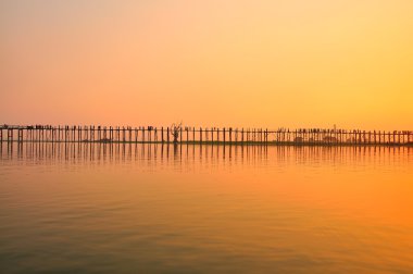 günbatımı u bein Bridge, myanmar