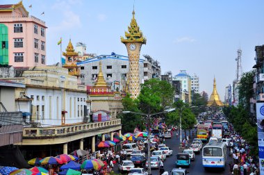 trafik Yangon, myanmar