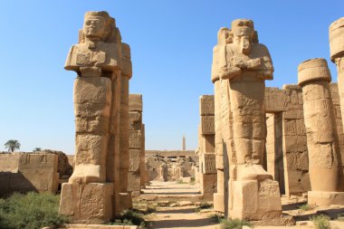 Statues in Karnak Temple, Egypt clipart