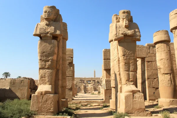 Statues dans le temple de Karnak, Egypte Images De Stock Libres De Droits
