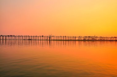 günbatımı u bein Bridge, myanmar