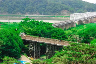 Freedom bridge DMZ, Korea. clipart
