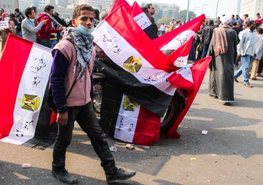 Massive demonstration,Cairo, Egypt clipart