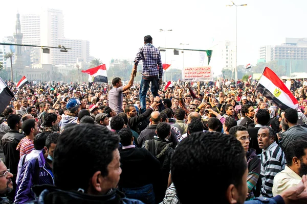 大規模なデモでは、カイロ、エジプト — ストック写真