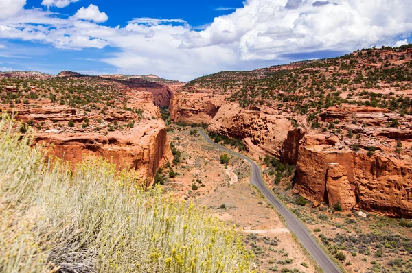 Egy út között a völgyben, Grand Staircase-Escalante National Monument, Utah, Amerikai Egyesült Államok — Stock Fotó